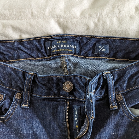 Lucky Brand Lolita Skinny Stretch Jegging 8 / 29 Faded Wash Blue Jean Mid Rise - Picture 4 of 8